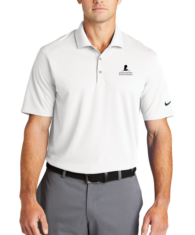 Nike Dri-Fit Pique Men's White Polo